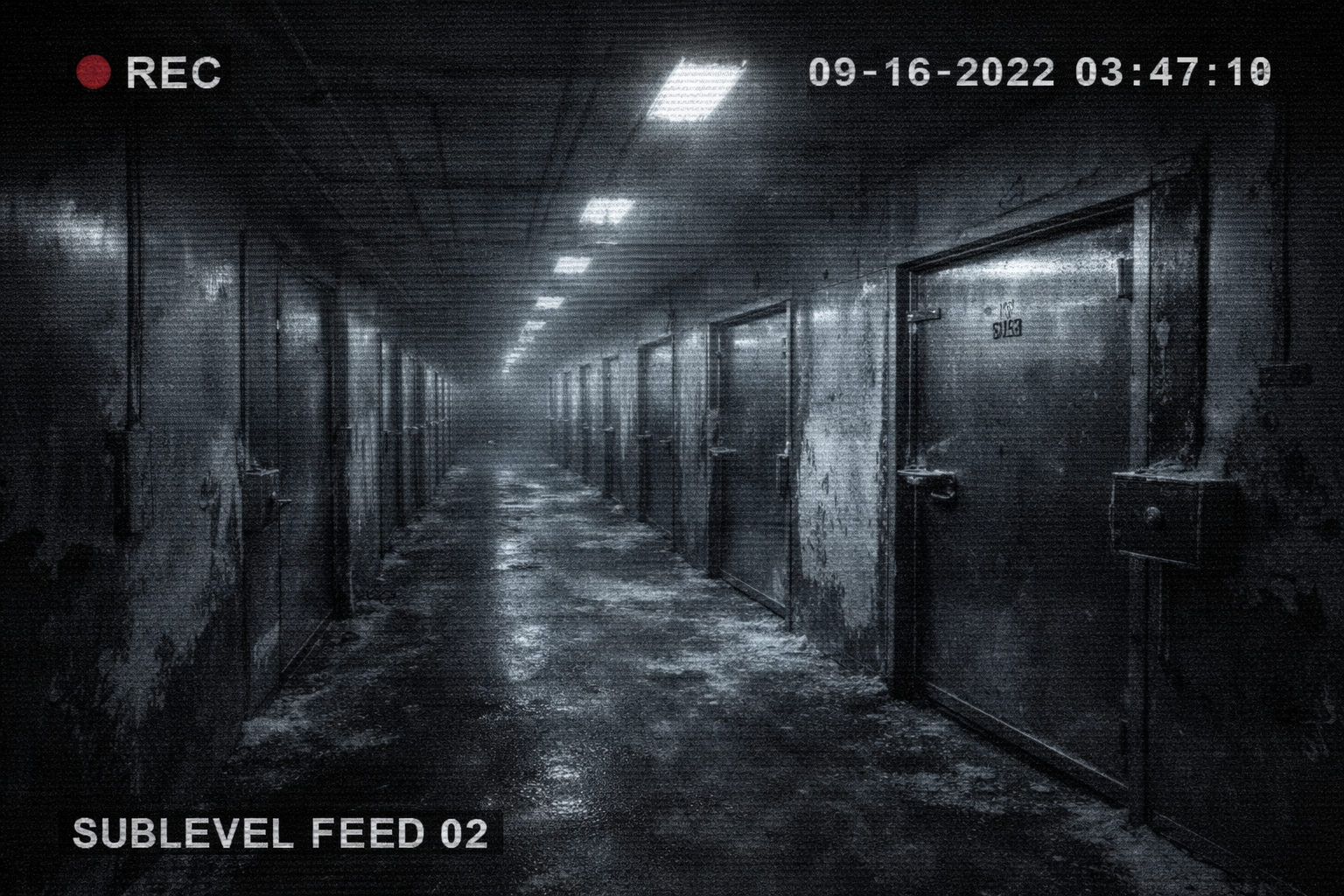 Security camera hallway feed